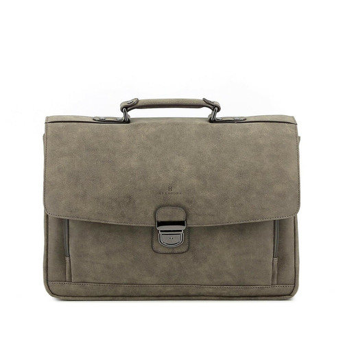 Cartable A4 DIFFERENCE Taupe Jarl Taupe Hexagona LES ESSENTIELS HOMME