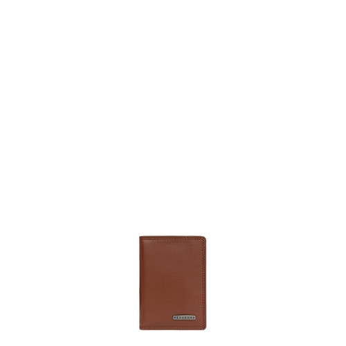 Hexagona - Porte-cartes Stop RFID Cuir SENSATION Cognac Aaron - Toute la mode