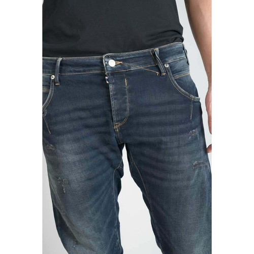 Jeans tapered 903, longueur 34 bleu en coton Owen Le Temps des Cerises LES ESSENTIELS HOMME