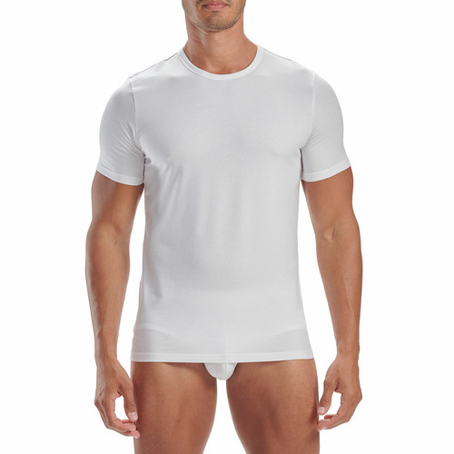 Lot de 2 tee-shirts col rond homme Active Flex Coton 3 Stripes Adidas blanc Adidas Underwear LES ESSENTIELS HOMME