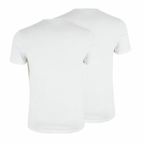 Lot de 2 tee-shirts col V Easy Color blanc en coton pour homme  Athéna