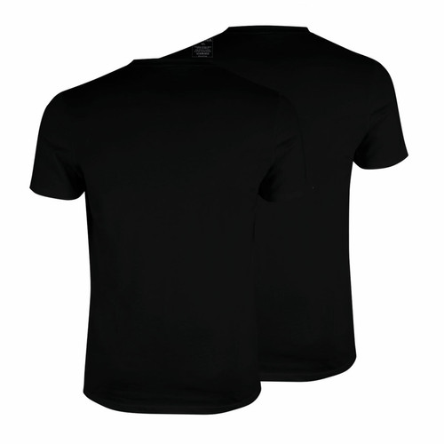 Lot de 2 tee-shirts col V Easy Color noir en coton pour homme  Athéna