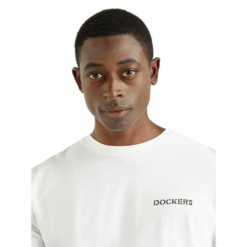 Tee-shirt manches courtes en coton blanc  Dockers