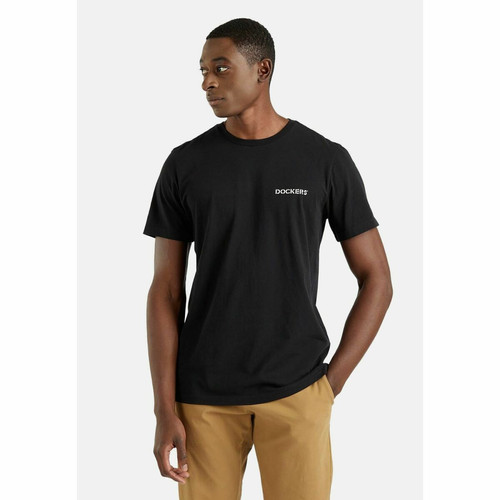 Dockers - Tee-shirt manches courtes en coton noir - Promos vêtements homme