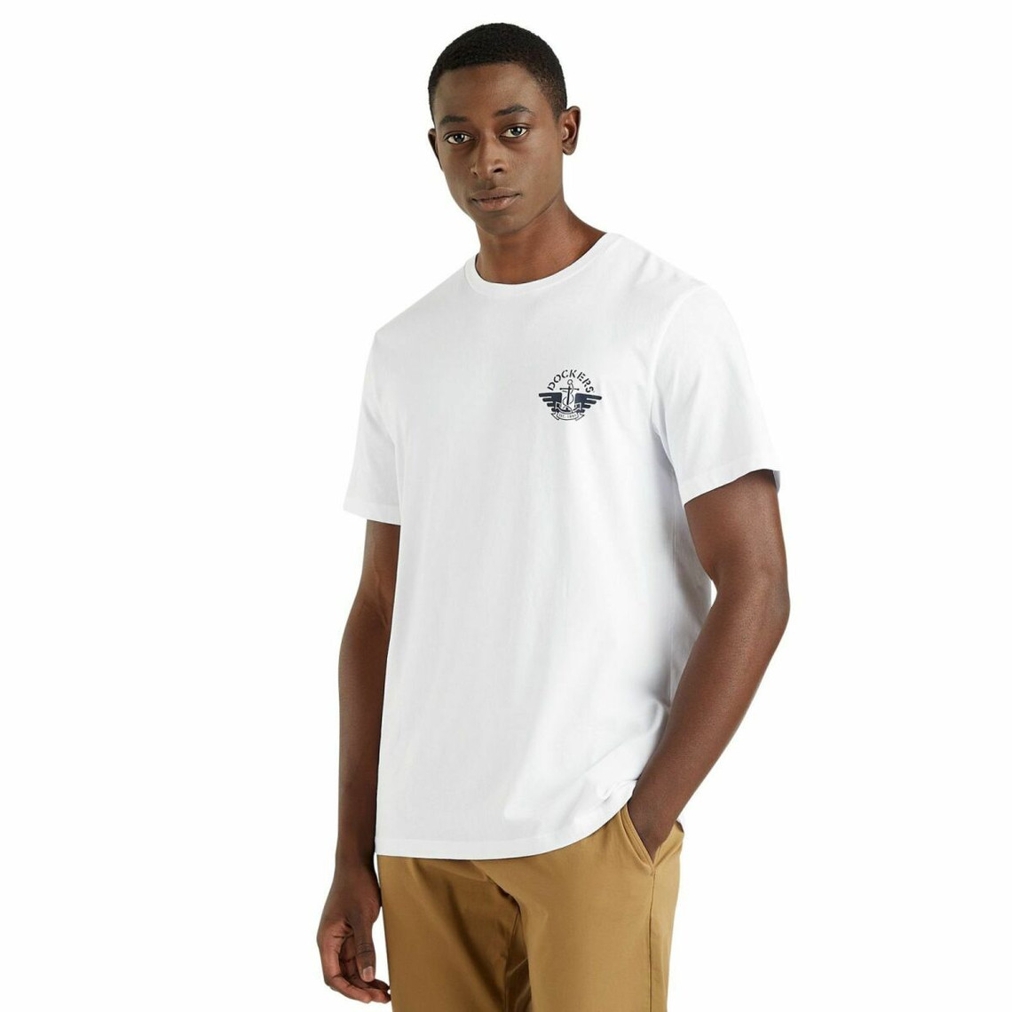 Tee-shirt manches courtes blanc en coton