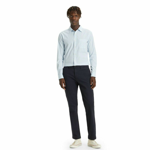 Dockers - Pantalon chino slim Motion bleu foncé en coton - Vêtement homme