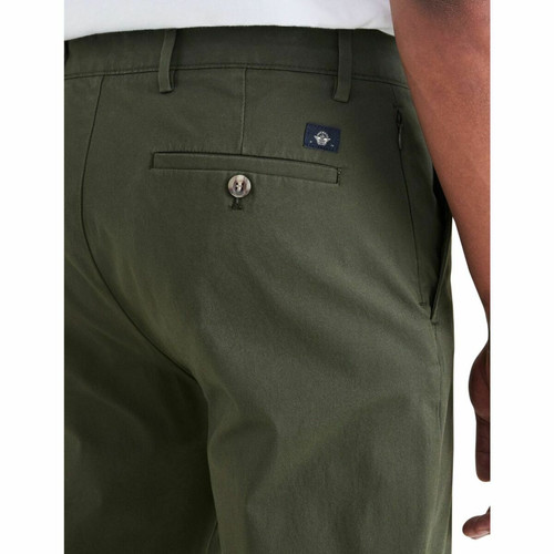 Pantalon chino slim Motion vert olive en coton Pantalon homme