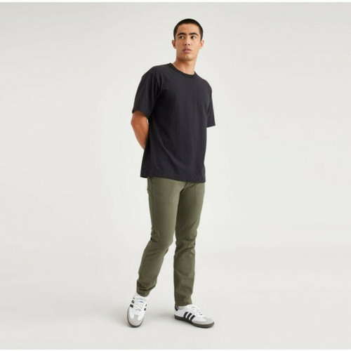 Dockers - Pantalon chino skinny California vert olive en coton - Pantalon  homme