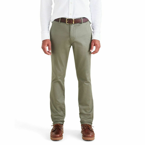 Dockers - Pantalon chino skinny Original vert en coton - Puma vert