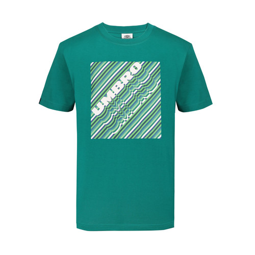 Tee-shirt imprimé vert pour homme en coton Umbro LES ESSENTIELS HOMME