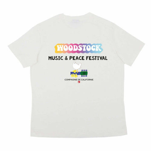 Compagnie de Californie - Tee-shirt manches courtes Woodstock blanc cassé - T-shirt / Polo homme