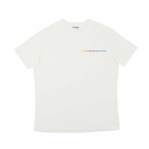 Compagnie de Californie - Tee-shirt manches courtes Woodstock blanc - T shirts manches courtes femme blanc