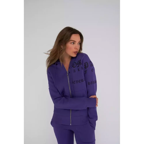 Compagnie de Californie - SWEAT ZIP CAPUCHE GOT CAL violet - Pull / Gilet / Sweatshirt homme