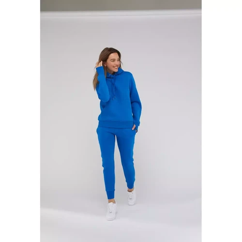 Sweatshirt bleu cobalt Sweat No Zip Capuche Classique Compagnie de Californie LES ESSENTIELS HOMME