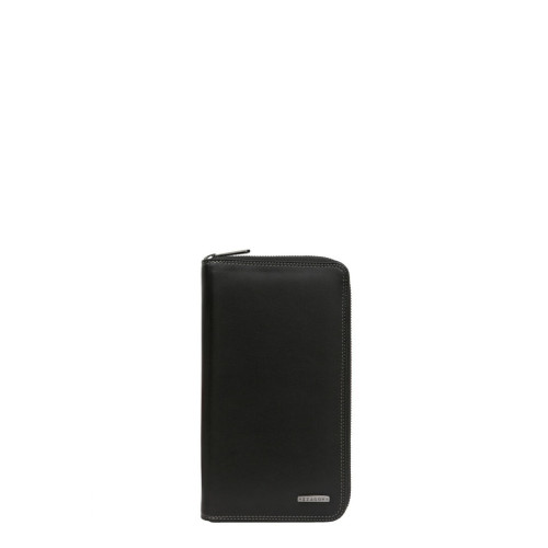 Hexagona - Compagnon de voyage Stop RFID noir en cuir - Toute la mode