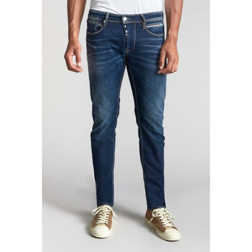 Le Temps des Cerises - Jeans ajusté stretch 700/11, longueur 34 bleu Ryan - Jeans Slim Homme