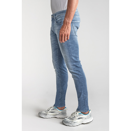 Jeans ajusté BLUE JOGG 700/11, longueur 34 bleu en coton Rex Le Temps des Cerises
