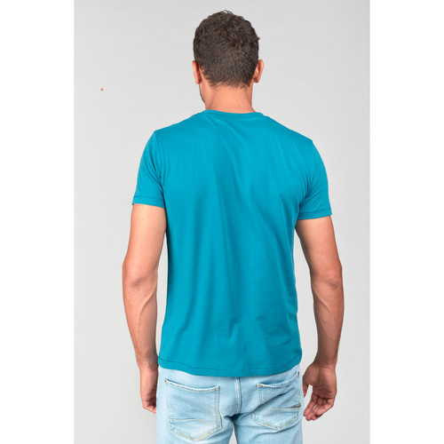 Tee-Shirt BROWN bleu en coton T-shirt / Polo homme