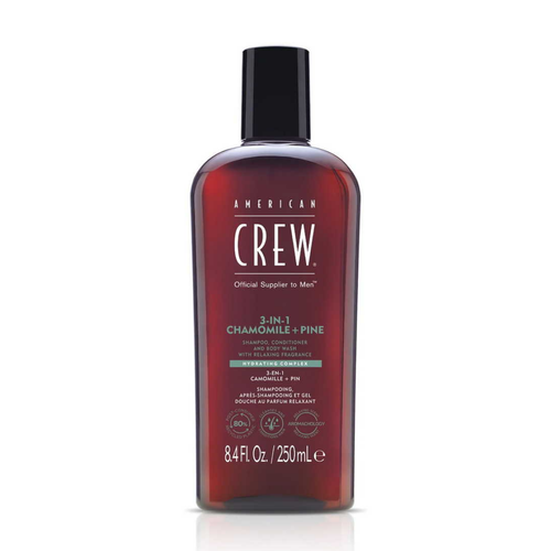 American Crew - Soin 3-En-1 Camomille + Pin Shampoing, Après-Shampoing et Gel Douche - Soins cheveux homme