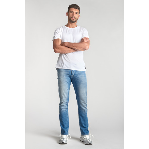 Le Temps des Cerises - Jeans regular, droit 700/22, longueur 34 bleu en coton Cody - Toute la mode