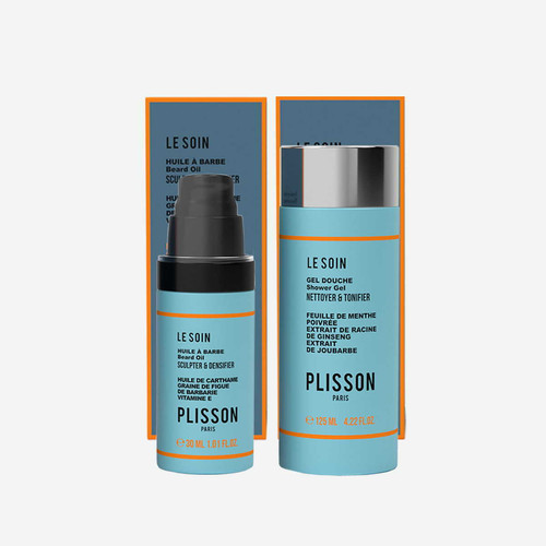 Plisson - Coffret Duo Le Beau Barbu Gel Douche et Huile à Barbe - Plisson Rasage & Grooming