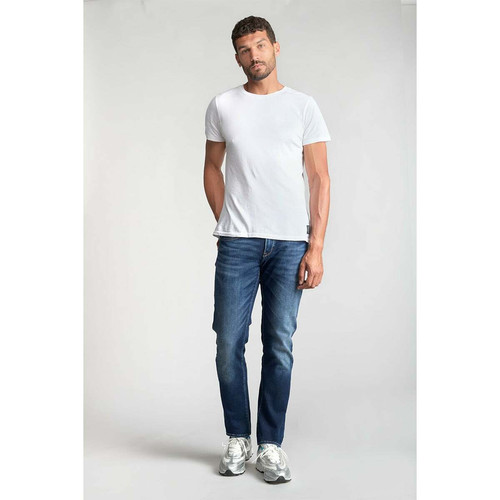 Le Temps des Cerises - Jeans regular, droit 800/12JO, longueur 34 bleu en coton Mick - Vêtement homme