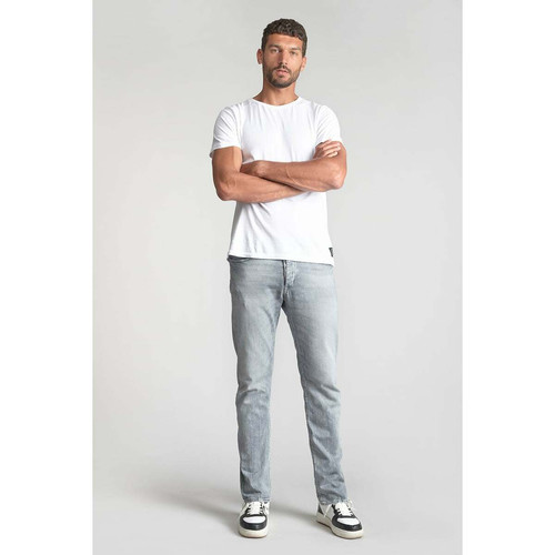 Jeans regular, droit 700/22, longueur 34 gris en coton Le Temps des Cerises LES ESSENTIELS HOMME