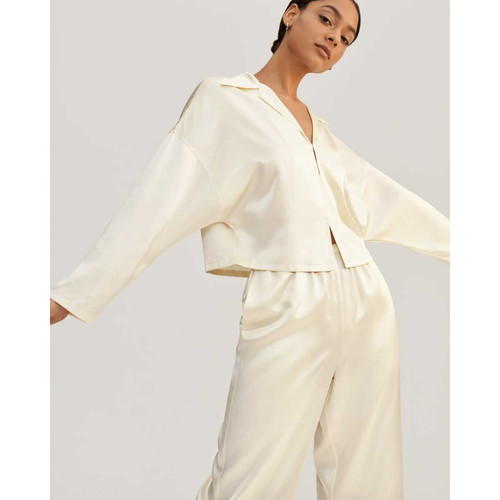 Jasmine Pyjama à enfiler en soie blanc LilySilk Mode femme