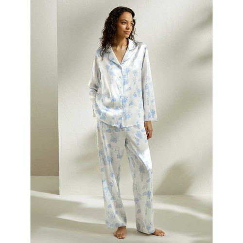 Ensemble pyjama longa Terra blanc en soie LilySilk Mode femme