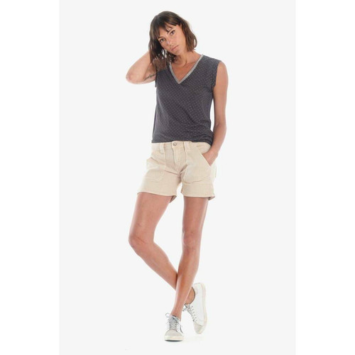 Le Temps des Cerises - Short en jeans OLSEN2 blanc Lucy - Nouveautés shorts femme