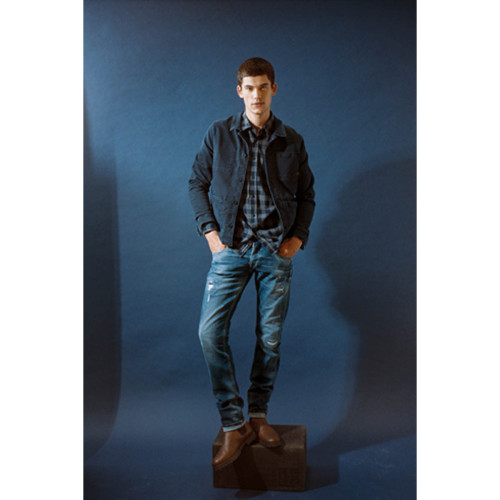 Le Temps des Cerises - Jeans slim stretch 700/11, longueur 34 bleu Mark - Promo LES ESSENTIELS HOMME