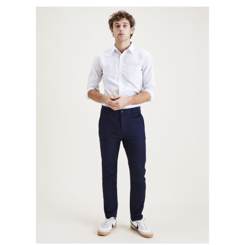 Pantalon chino skinny Original bleu marine en coton Dockers LES ESSENTIELS HOMME