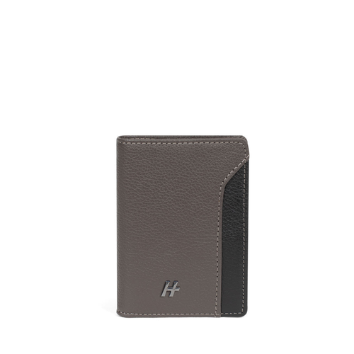 Porte-cartes Stop RFID Cuir TOGETHER Taupe/Noir Ian Taupe Daniel Hechter Maroquinerie LES ESSENTIELS HOMME