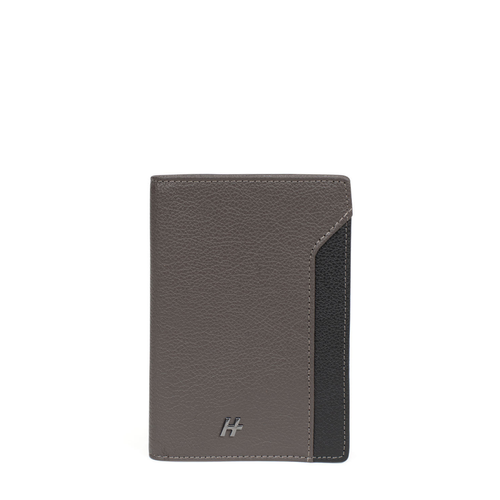 Porte-passeport Stop RFID Cuir TOGETHER Taupe/Noir Cy Taupe Daniel Hechter Maroquinerie LES ESSENTIELS HOMME