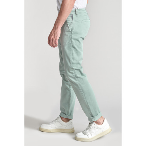 Pantalon chino CESAR vert d'eau en coton Pantalon homme