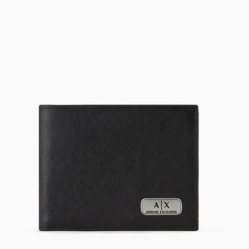 Armani Exchange - Portefeuille noir avec 3 volets  - Accessoires mode & petites maroquineries homme