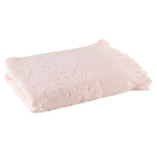 3S. x Collection (Nos Imprimés) - Serviette éponge coton 500 gm² JACQUARD - rose - Serviettes draps de bain rose
