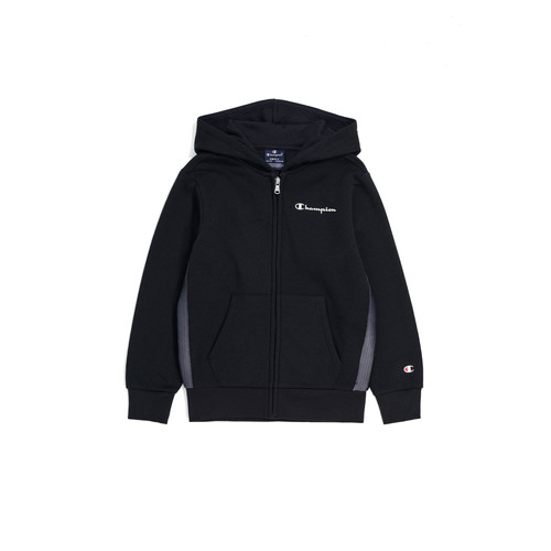 Champion - Sweatshirt noir à capuche en polycoton  - Vêtement de sport  homme