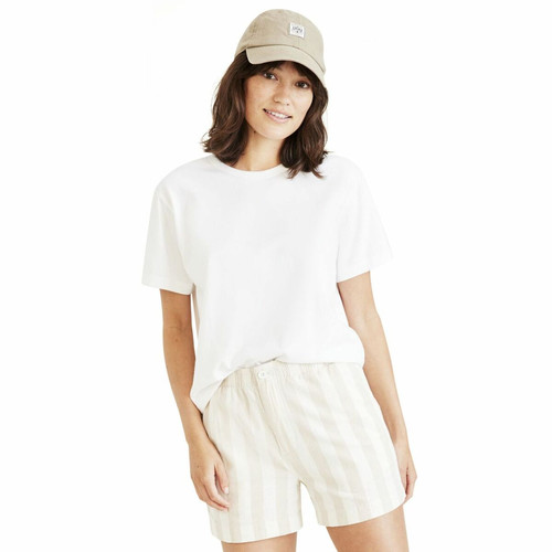 Dockers - Tee-shirt manches courtes Original blanc en coton - T-shirt manches courtes femme