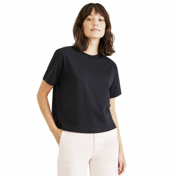Tee-shirt manches courtes Original noir en coton Dockers Mode femme