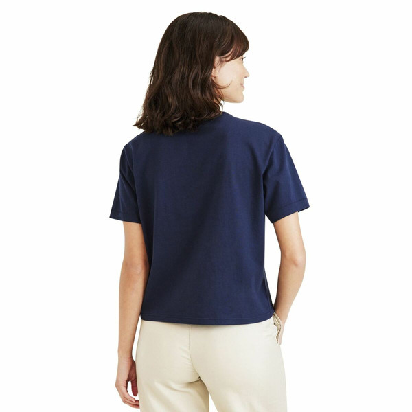Tee-shirt manches courtes Original bleu marine en coton Dockers