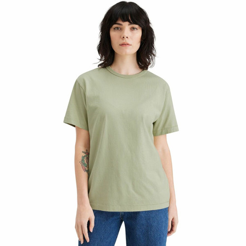 Dockers - Tee-shirt manches courtes Original vert clair en coton - Nouveaute vetements femme vert