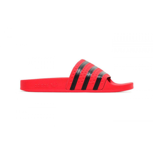 Adidas - Claquettes rouges avec bandes noires - Chaussures homme