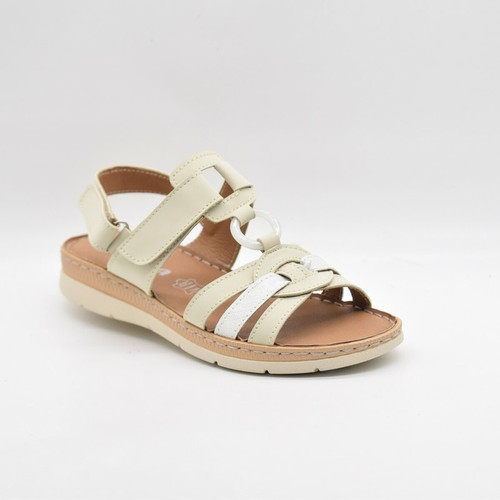 Alenoa - Sandales en cuir beige - Les chaussures femme