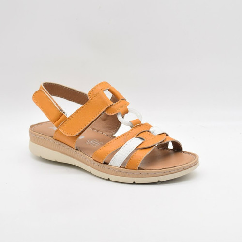 Alenoa - Sandales en cuir jaune - Les chaussures femme