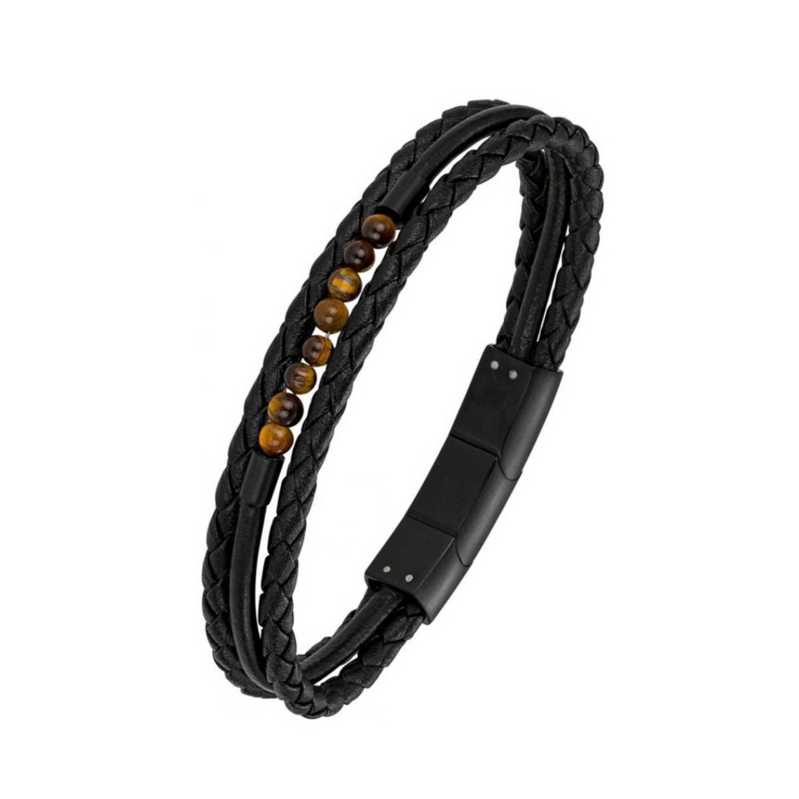 bracelet homme all blacks 682152 - cuir noir