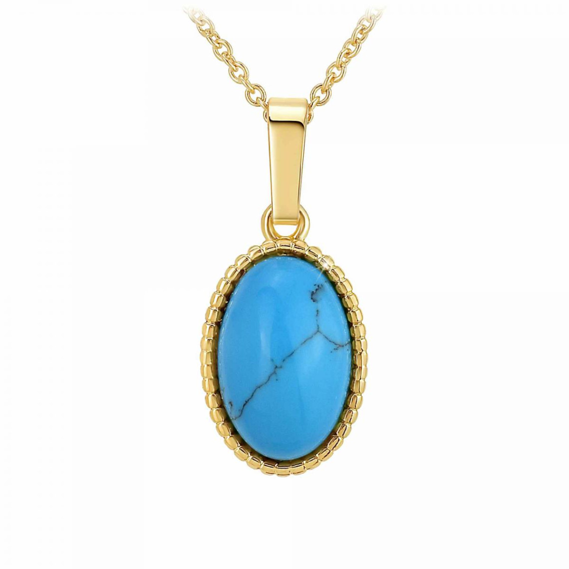 Collier femme - B2458-TURQUOISE - Angèle M