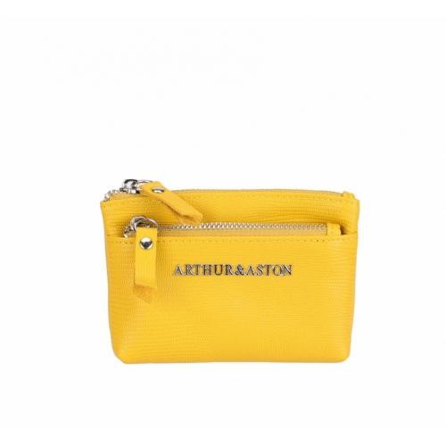 Arthur & Aston - Porte-cartes en cuir colza - Sac, ceinture, porte-feuille femme