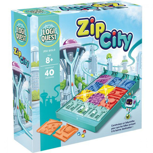 Asmodee - Logiquest - Zip City - Jeux de société