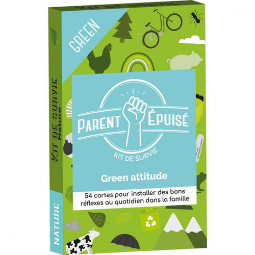 Asmodee - Parent Épuisé : Kit de Survie Green Attitude - Jeux de société